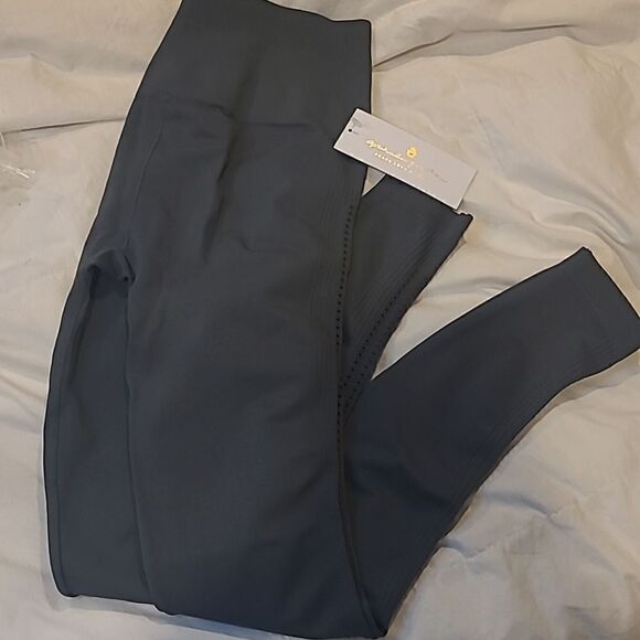 🎁Spiritual Gangster NUX legging blue Contrast ribbing sz M - Picture 6 of 7